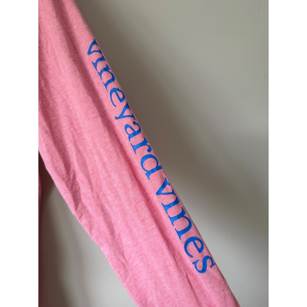 Vineyard Vines Womens XL Edgartown T-Shirt Hoodie Pink Whale Graphic Long Sleeve - Picture 3 of 6